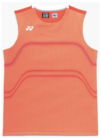 ヨネックス YO-10714-814-O メンズ ゲームシャツ ノースリーブ（サイバーオレンジ・サイズ：O）YONEX[YO10714814O] 返品種別A