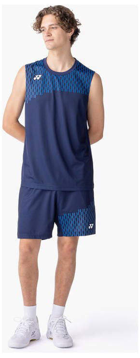 ヨネックス YO-10715-554-M メンズ ゲームシャツ ノースリーブ（ダークネイビー・サイズ：M）YONEX[YO10715554M] 返品種別A_4