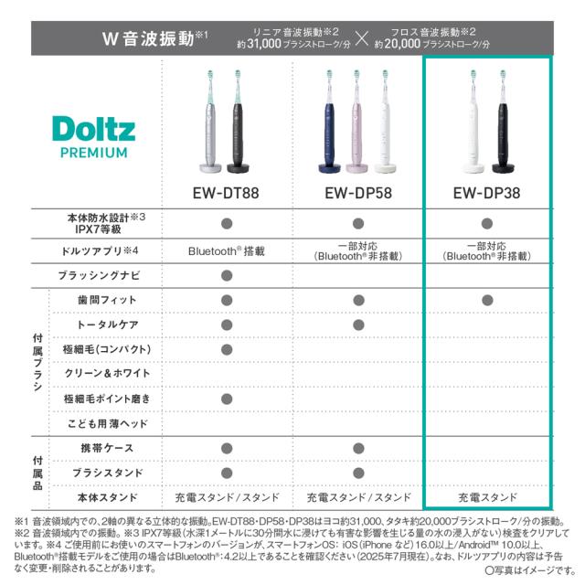 パナソニック EW-DP38-K 電動歯ブラシ(ブラック)Panasonic 音波振動