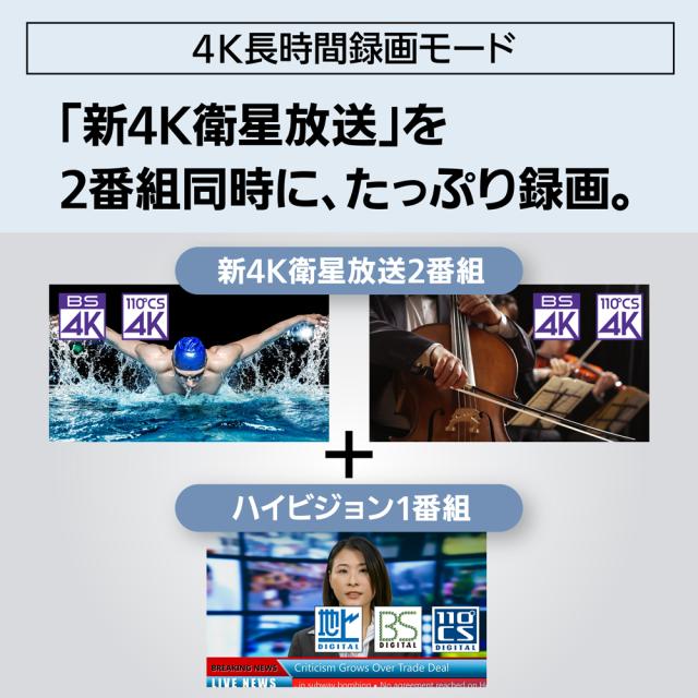 パナソニック ブルーレイレコーダー［2TB HDD /3番組同時録画 /4Kチューナー内蔵］ Panasonic　DIGA（ディーガ） DMR-4T205返品種別A