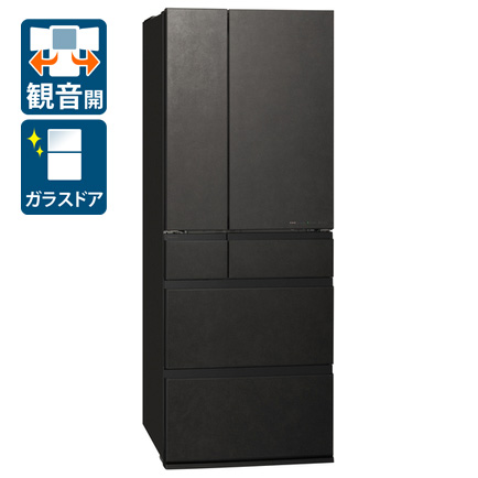 パナソニック NR-F55WX3-K 551L 6ドア冷蔵庫（ストーンブラック）Panasonic[NRF55WX3K] 返品種別A 170,000円