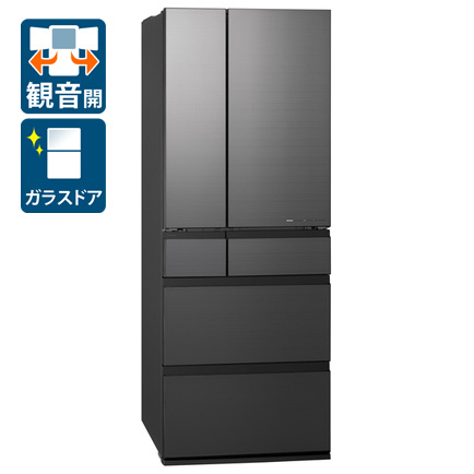 パナソニック NR-F55WX3-H 551L 6ドア冷蔵庫（ミスティスチールグレー）Panasonic[NRF55WX3H] 返品種別A