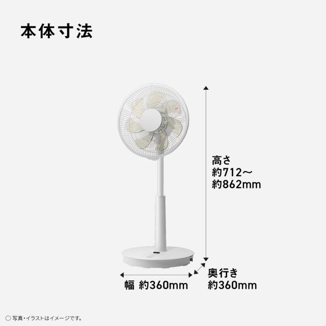 パナソニック F-C324D-W 【扇風機】リビング扇（ホワイト）Panasonic リビング扇風機 スタンダードモデル[FC324DW] 返品種別A_3