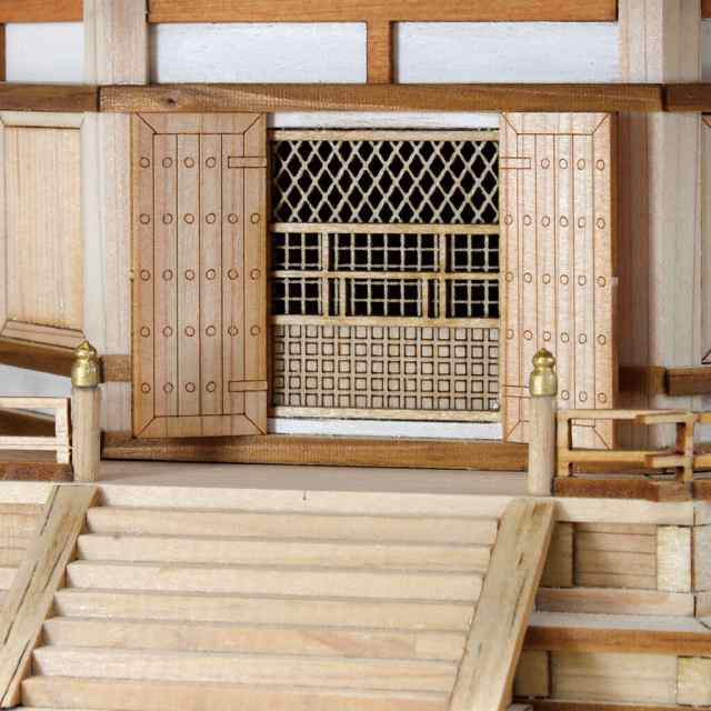 ウッディジョー 1/75 木製模型 法隆寺 夢殿木製組立キット 返品種別Bの