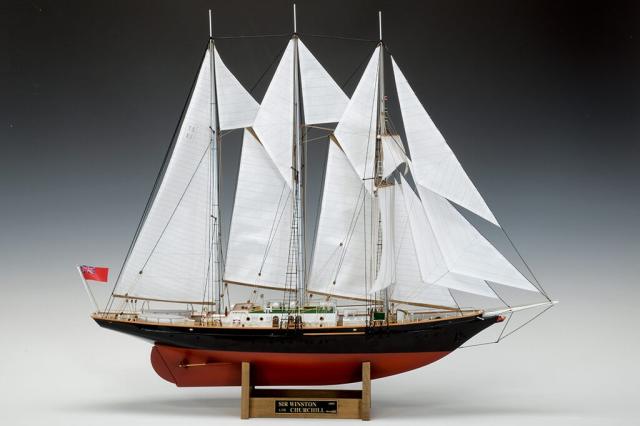 ウッディジョー 1/75 サー・ウィンストン・チャーチル木製組立キット 返品種別B_2