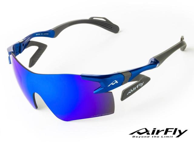 AirFly(エアフライ) AF-301C-5WV ユニセックスモデル サングラス AF-301 C-5WV(フレームカラー・ブルー/レンズ・偏光ブルーミラー)[AF301C5WVエアフライ] 返品種別A