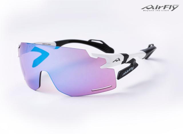 AirFly(エアフライ) AF-301C-2BK ユニセックスモデル サングラス AF-301 C-2BK(フレームカラー・ホワイトマット/レンズカラー・ブルーピンクミラー)[AF301C2BKエアフライ] 返品種別A