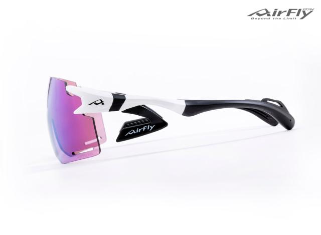 AirFly(エアフライ) AF-301C-2BK ユニセックスモデル サングラス AF-301 C-2BK(フレームカラー・ホワイトマット/レンズカラー・ブルーピンクミラー)[AF301C2BKエアフライ] 返品種別A_2