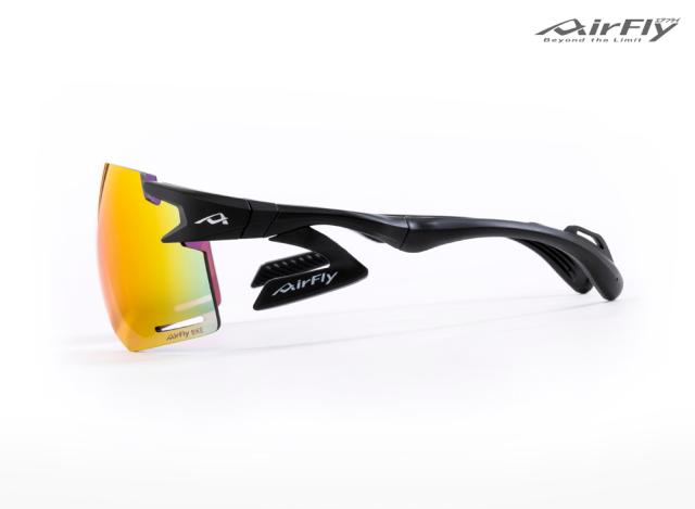 AirFly(エアフライ) AF-301C-3BK ユニセックスモデル サングラス AF-301 C-3BK(フレームカラー・ブラックマット/レンズカラー・ゴールドミラー)[AF301C3BKエアフライ] 返品種別A_2