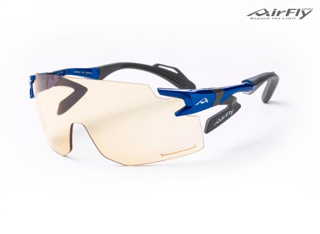 AirFly(エアフライ) AF-301C-5BKND ユニセックスモデル サングラス AF-301 C-5BKND(フレームカラー・ブルー/レンズカラー・ナイトドライブイエロー)[AF301C5BKNDエアフライ] 返品種別A