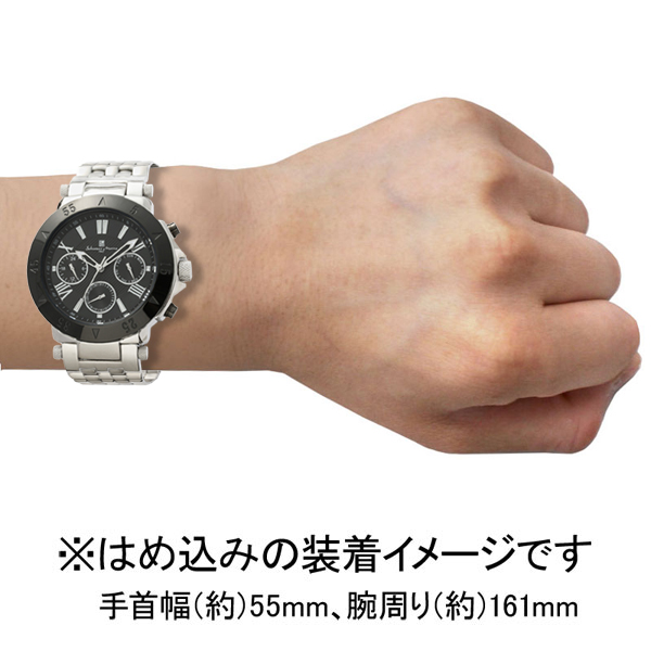サルバトーレ・マーラ 【国内正規品】多針アナログウォッチ クオーツ　メンズタイプ SM22108-SSBK返品種別B_4