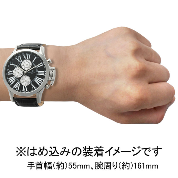 サルバトーレ・マーラ 【国内正規品】多針アナログウォッチ クオーツ　メンズタイプ SM23101-SSBK返品種別B_4
