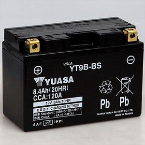 台湾ユアサ バイク用バッテリー【電解液注入・充電済】【他商品との同時購入不可】 YUASA YT9B-BS(タイワンユアサ)返品種別B 7,036円