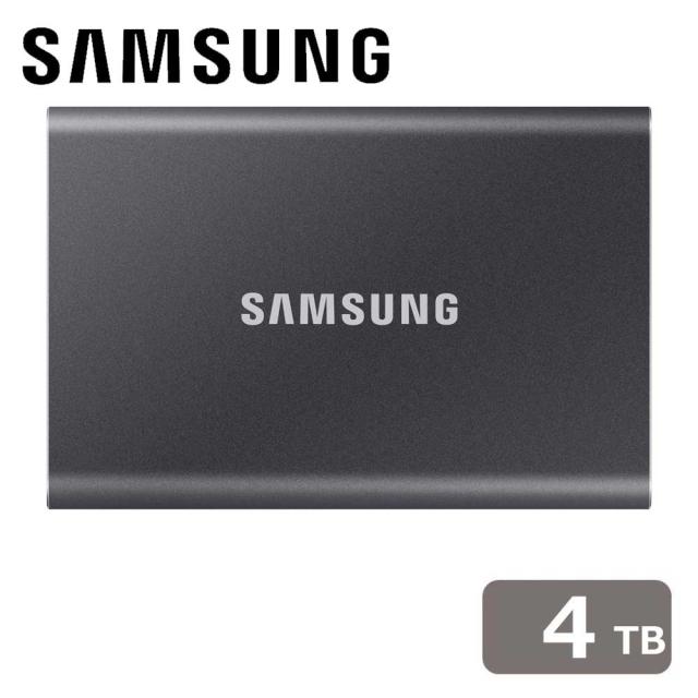 Samsung｜サムスン MU-PC4T0T-IT/A ポータブルSSD スタンダードモデル T7シリーズ 4TB（グレー）Portable SSD T7[MUPC4T0TITA] 返品種別B