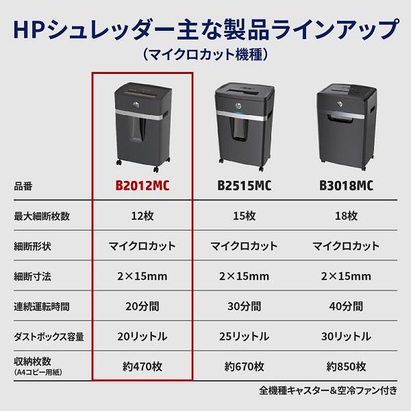 HP（エイチピー） B2012MC デスクサイドシュレッダー (マイクロカット
