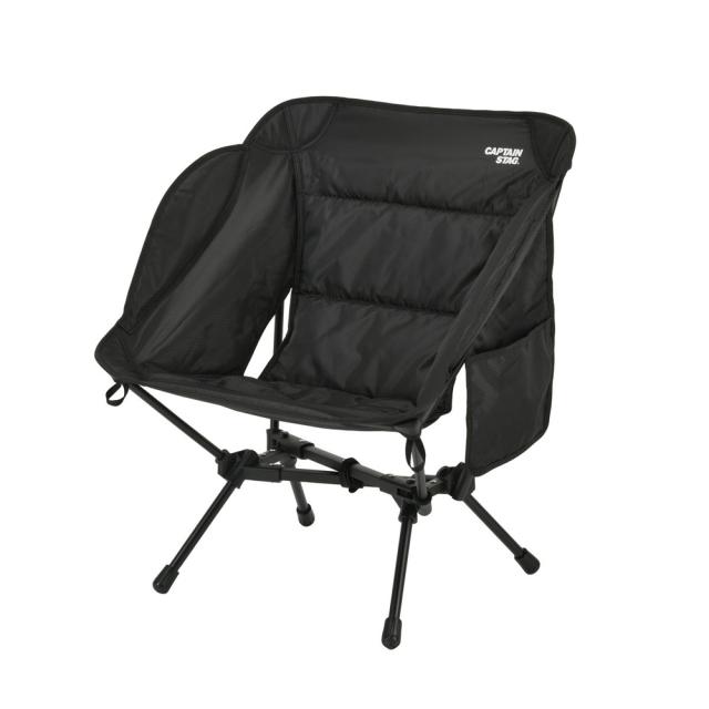 キャプテンスタッグ UC-1905 トレッカー クッションライトチェア（ブラック）CAPTAIN STAG[UC1905キヤプテンスタツグ] 返品種別A