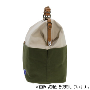 木和田 1592-24 木綿屋五三郎 帆布コンビダレスボストン（キナリ×キャメル）KIWADA[159224] 返品種別B_3