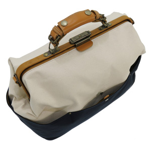 木和田 1592-60 木綿屋五三郎 帆布コンビダレスボストン（キナリ