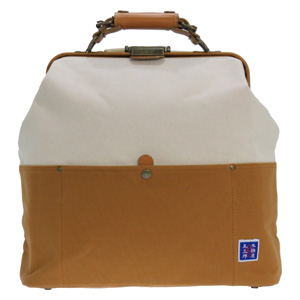 木和田 4978-24 木綿屋五三郎 帆布コンビリュック（キナリ×キャメル）KIWADA[497824] 返品種別B