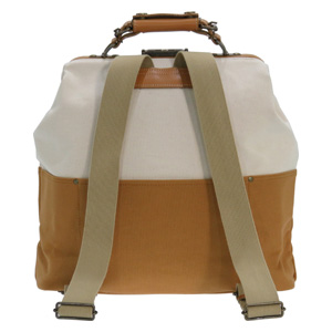 木和田 4978-24 木綿屋五三郎 帆布コンビリュック（キナリ×キャメル