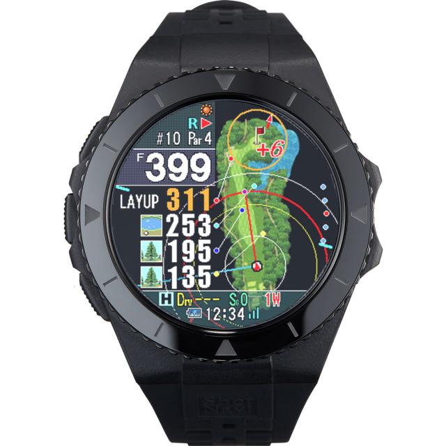 Shot Navi Crestブラック×ローズゴールド GPSゴルフナビ GPSゴルフナビウォッチ ブラック Shot Navi Crestブラック