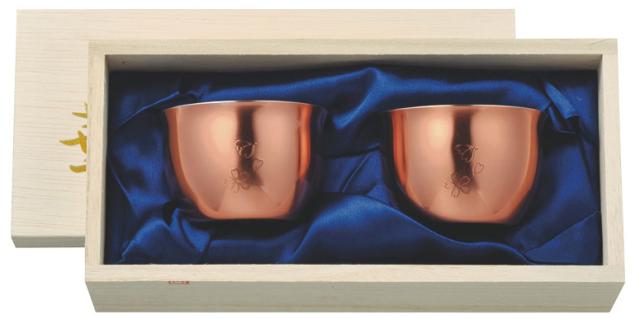 田辺金具 TK2089231 華 ぐいのみ 90ml 花 桐箱2ヶセット　銅ミラーTANABE[TK2089231] 返品種別A