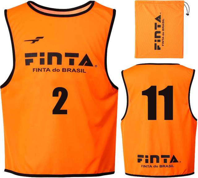 FINTA（フィンタ） サッカー・フットサル用　ビブス　10枚入り（オレンジ・サイズ：フリー） ユニセックス FNT-FT6513-6100-F返品種別A