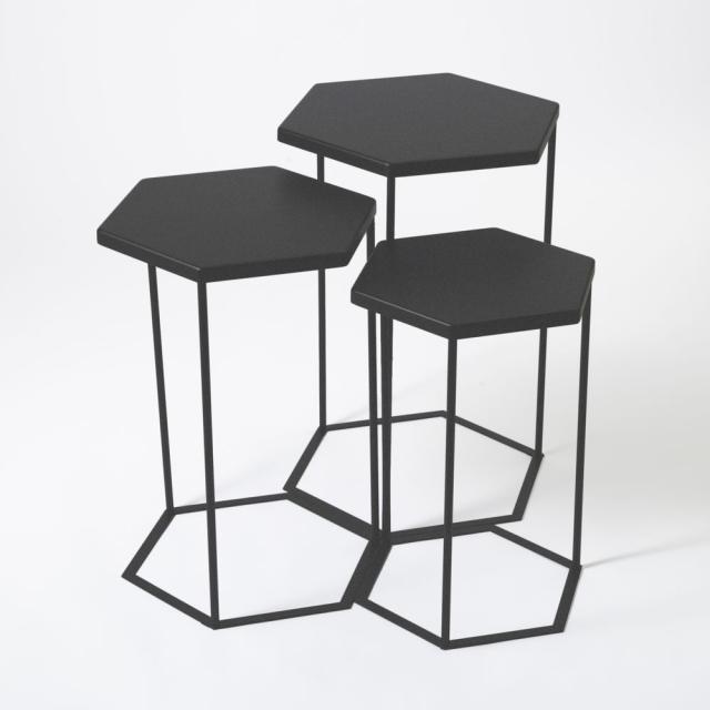Katzden (カツデン) STACK-T-ST 角テーブル　Stacking Table 3サイズセット（サテンブラック）[STACKTST] 返品種別B