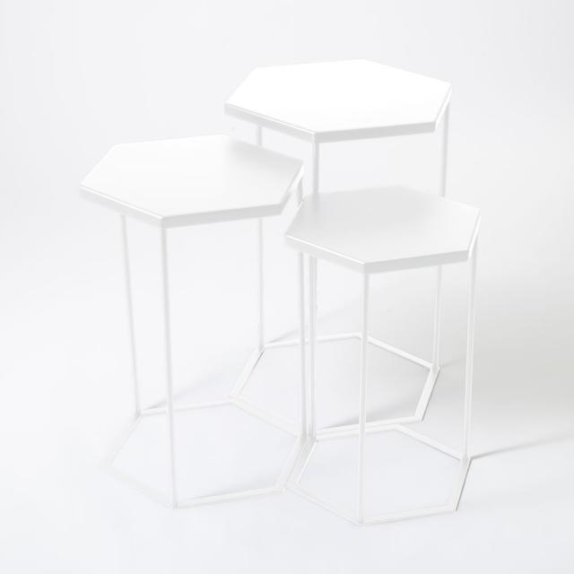 Katzden (カツデン) STACK-T-MW 角テーブル　Stacking Table 3サイズセット（艶消しホワイト）[STACKTMW] 返品種別B