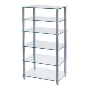 サウンドマジック HF06GS オーディオラック“HFシリーズ【シングルガラス】”（支柱：シルバー）SOUND MAGIC[HF06GS] 返品種別A