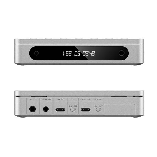 フィーオ FIO-DM13BT-S Bluetooth対応ポータブルCDプレーヤー（Silver）FIIO　DM13 BT[FIODM13BTS] 返品種別A_3
