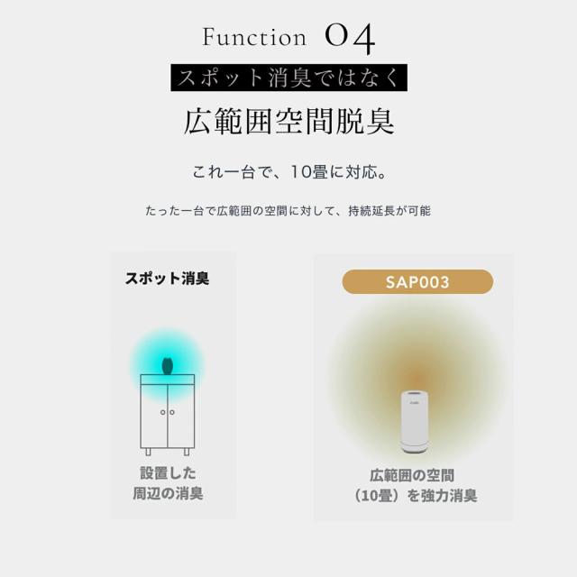 カドー SAP-003-WH 除菌脱臭機（10畳まで ホワイト）cado[SAP003WH 