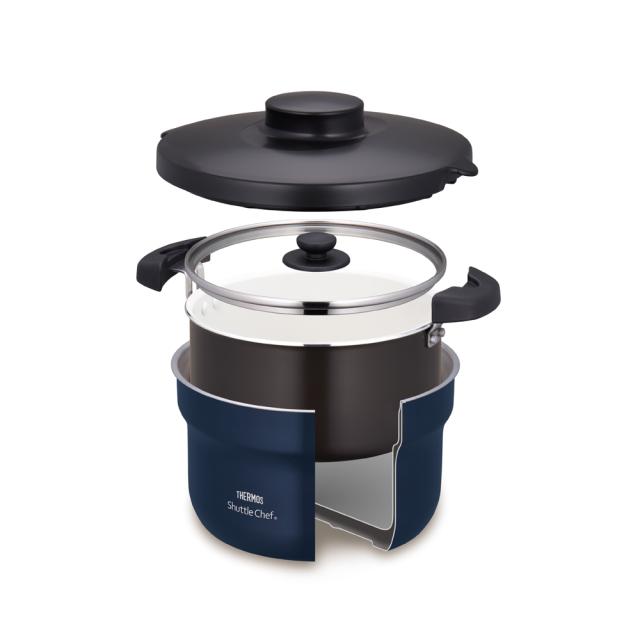 サーモス KBJ-3002-NVY 【IH対応】シャトルシェフ　2.8L　ネイビーTHERMOS[KBJ3002NVY] 返品種別A_4