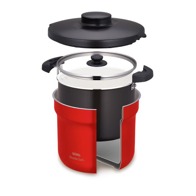 サーモス KBJ-4502-UR 【IH対応】シャトルシェフ　4.3L　アーバンレッドTHERMOS[KBJ4502UR] 返品種別A_4