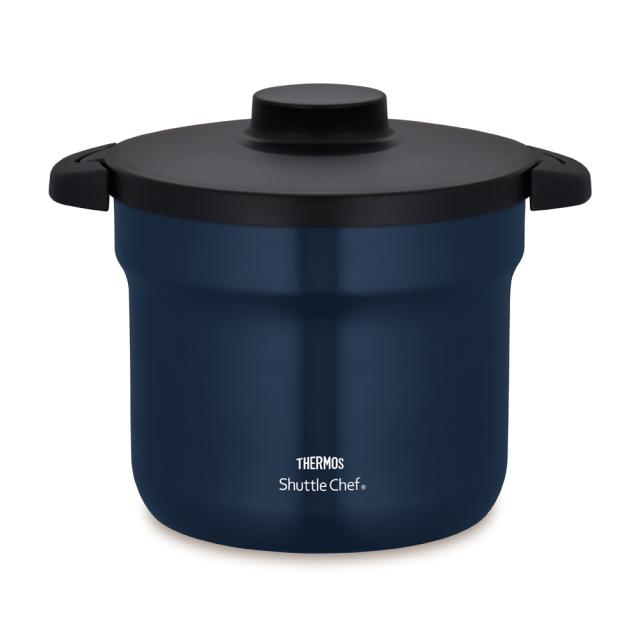 サーモス KBJ-4502-NVY 【IH対応】シャトルシェフ　4.3L　ネイビーTHERMOS[KBJ4502NVY] 返品種別A