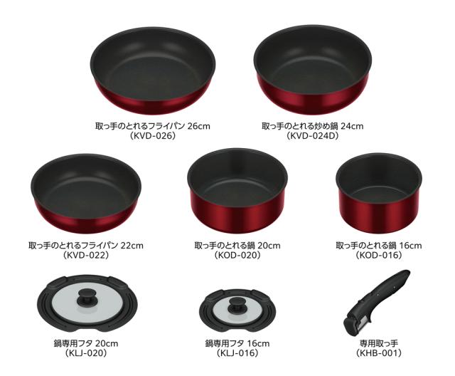 サーモス KSD-8A フライパン鍋8点セット 新品未使用 取っ手のとれるフライパン8点セットDA/KSD-8A | 取っ手のとれる