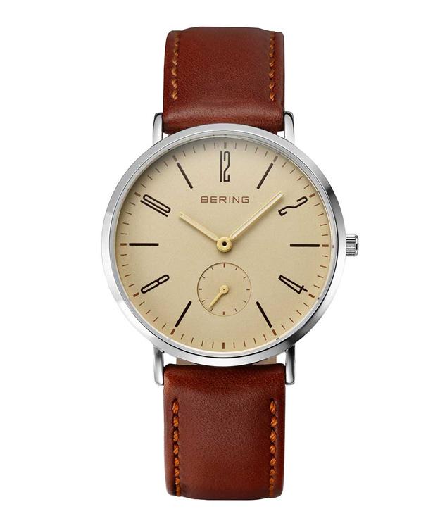 BERING 【国内正規品】Classic Scandinavian Small second ＆ Leather クオーツ　ユニセックスタイプ 14036-509-J返品種別B