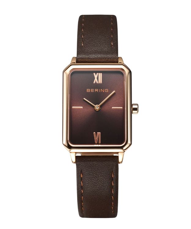 BERING 【国内正規品】Rectangle Leather クオーツ　ユニセックスタイプ 17423-565返品種別B