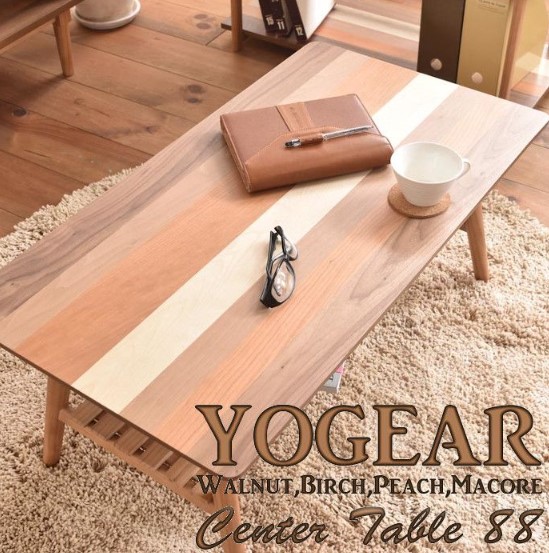 B.Bファニシング YOCT-88SQU YOGEAR 棚付センターテーブル 幅88(スクエア)[YOCT88SQU] 返品種別A