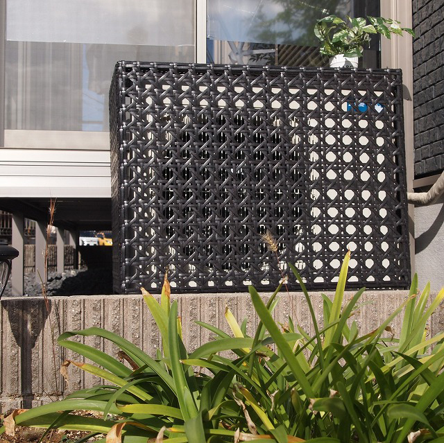 B.Bファニシング ONGS0081RADBR ラタン調 室外機カバー(ダークブラウン)[ONGS0081RADBR] 返品種別A