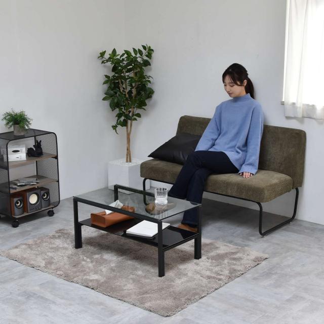 B.Bファニシング ONTB0293GLWHT ガラスセンターテーブル Arca (ホワイト)[ONTB0293GLWHT] 返品種別A_9