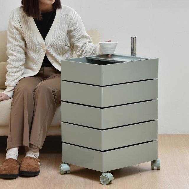 B.Bファニシング RELS0337PLLBL 360回転ワゴン 5段(ライトブルー)[RELS0337PLLBL] 返品種別A