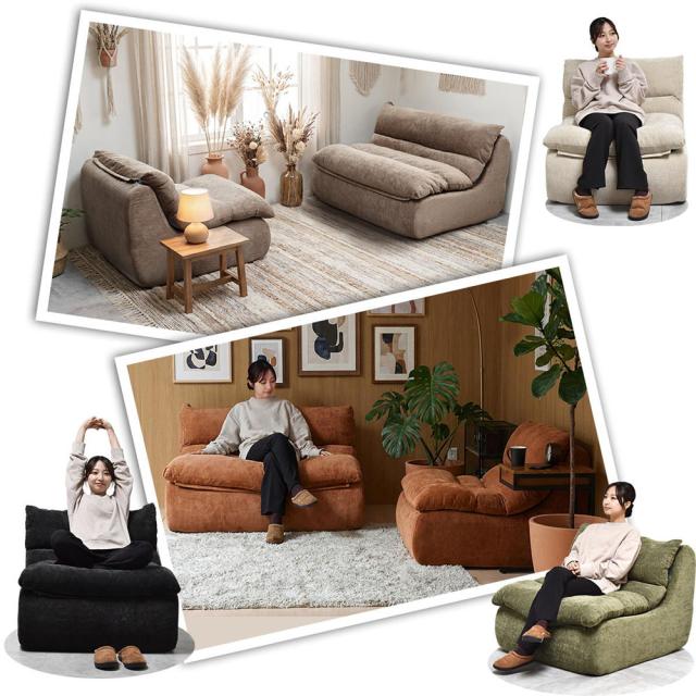B.Bファニシング ONSF0412FABLK 1人掛けソファ WARM 70s（ブラック）[ONSF0412FABLK] 返品種別A_11