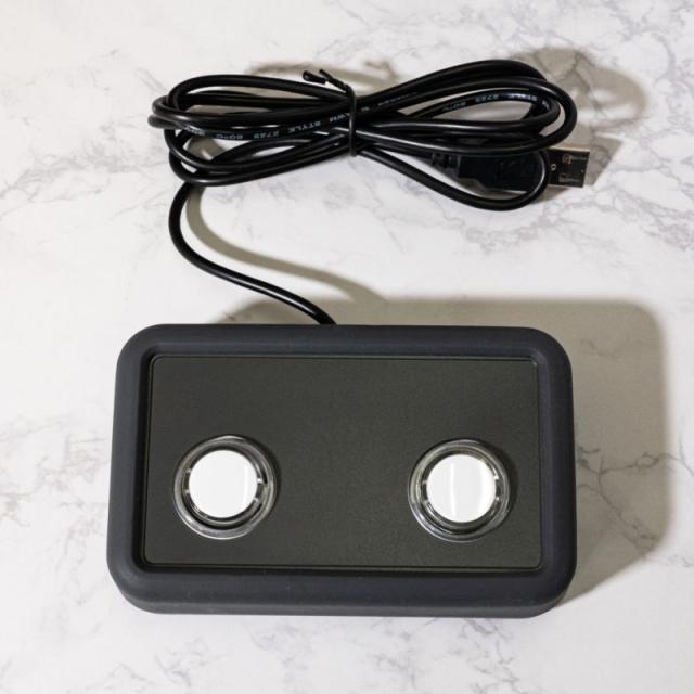 ビット・トレード・ワン ADKB02NW 2ボタンUSBインターフェイス（ブラック）BitTradeOne 業務用シリーズ[ADKB02NW] 返品種別A