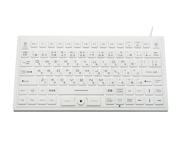 ビット・トレード・ワン BTKB91WPWH IP68準拠 水で洗える 防水防塵キーボード 日本語配列91キー ポインティングデバイス搭載（ホワイト）BitTradeOne[BTKB91WPWH] 返品種別A