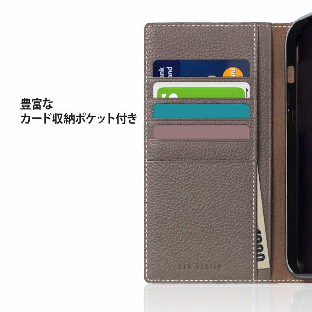 SLG Design SD22143I13PMBB iPhone 13 Pro Max用 Full Grain Leather Case（ブラックブルー）[SD22143I13PMBB] 返品種別A