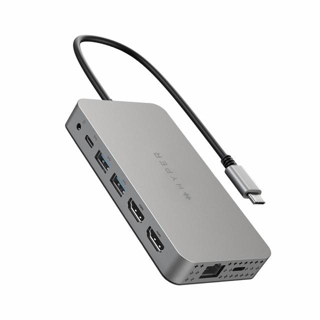 HYPER HP-HDM1H HyperDrive デュアル4K HDMI 10in1 USB-Cハブ for M1[HPHDM1H] 返品種別A