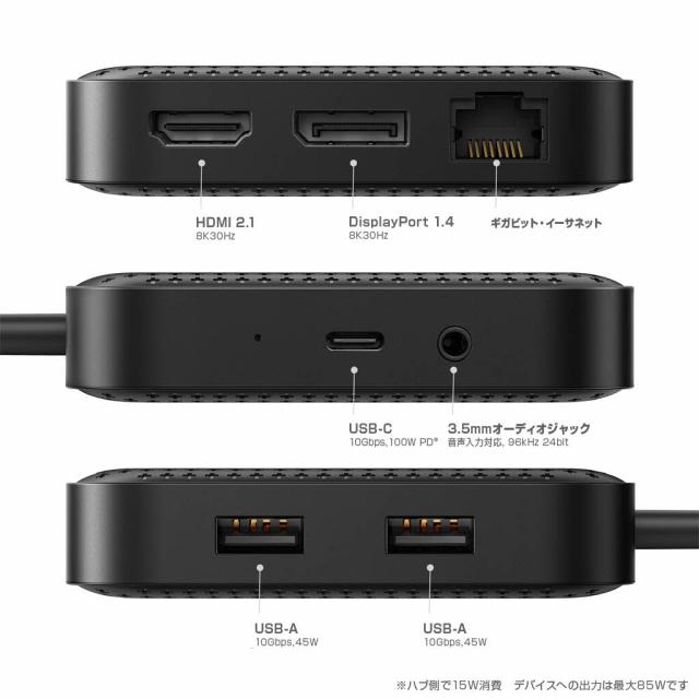 HYPER HP-HD583 HyperDrive USB4 モバイルドック(ブラック)[HPHD583] 返品種別A_3
