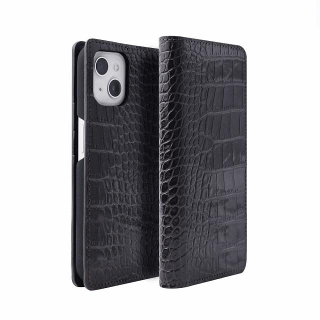 abbi ABS24084I14MBK iPhone 14 Plus用 LIPARI イタリアンレザーダイアリーケース（ブラック）[ABS24084I14MBK] 返品種別A