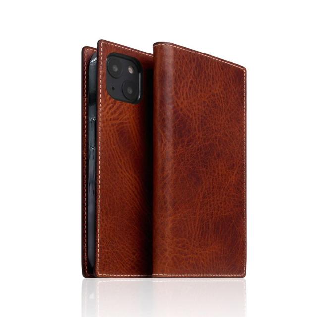 SLG Design SD24339I14MBR iPhone 14 Plus用 手帳型ケース Badalassi Wax case（ブラウン）[SD24339I14MBR] 返品種別A